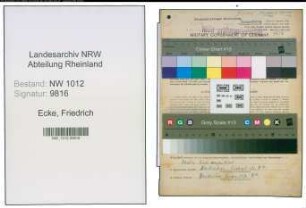 Entnazifizierung Friedrich Ecke , geb. 14.10.1911 (Angest.)
