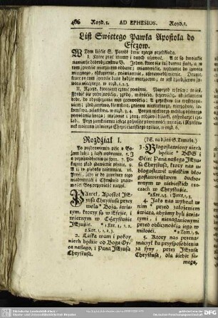 List Swietego Pawła Apostoła do Efezow