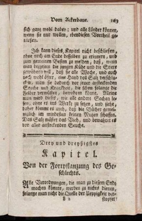 Drey und dreyßigstes Kapitel. Von der Fortpflanzung des Geschlechts.