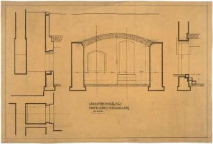 Billing, Hermann; Karlsruhe, Nördl. Hildapromenade 3/ Maximiliansstraße; Villa von Schwedler (Villa Billing) - Weinkeller (Schnitte)