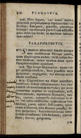 Paraphrenitis - De Morbis Chronicis
