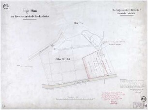Lageplan zur Erweiterung des Bilker Kirchhofes.