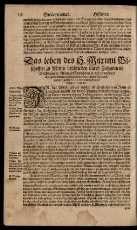 Das leben des H. Maximi Bischoffen zu Meintz/ ...