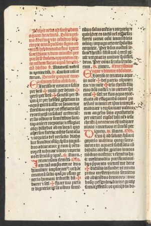 Incipit ordo ad faciendam aquam benedictam.