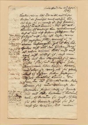 114: Brief von Johann Wilhelm Ludwig Gleim an Johann Lorenz Benzler