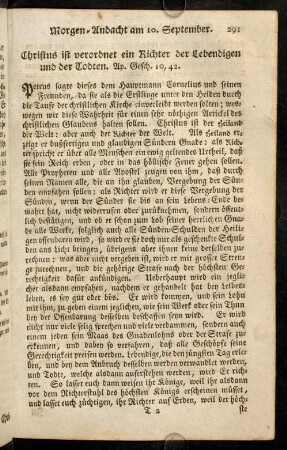291-302, Morgen-Andacht am 10. September. - Abend-Andacht am 12. September.