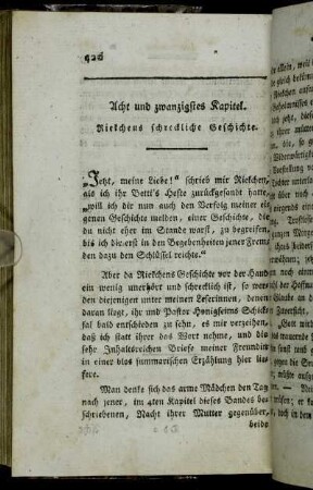 Acht und zwanzigstes Kapitel. Riekchens schreckliche Geschichte.