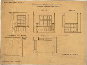 Fischer, Theodor; München - Laim; Wohnsiedlung Terraingesellschaft Neu-Westend - Baublock II Gartenseite EG (Grundriss, Ansichten)