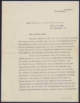 Schreiben an Gebauer-Schwetschke-Gebauer, Buchdruckerei (Brief)