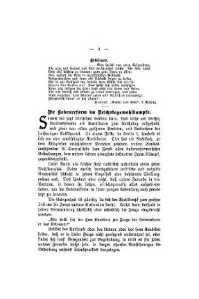 Die Bodenreform im Reichstagswahlkampfe
