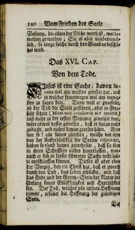 Das XVI. Cap. - Das XVII. Cap.