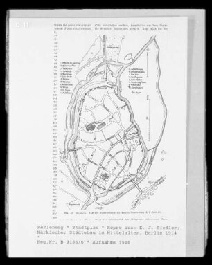 Perleberg, Stadtplan