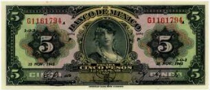 Geldschein, 5 Pesos, 25.11.1942