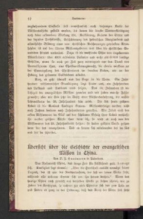 Übersicht über die Geschichte der evangelischen Mission in Chin