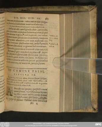 De Crmine Falsi, Titulus. IX.