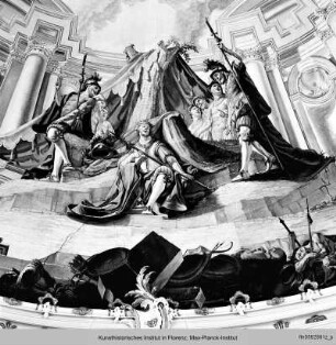 Deckendekoration : Der heilige Jakobus erscheint König Ferdinand von Aragon