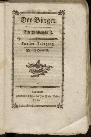 Zweiter Jahrgang. Drittes Quartal.