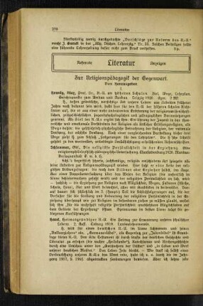 Zur Religionspädagogik der Gegenwart