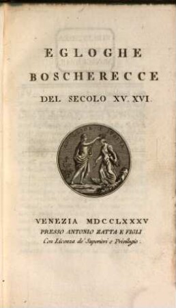Egloghe Boscherecce Del Secolo XV, XVI
