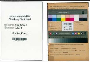 Entnazifizierung Franz Mueller , geb. 29.01.1910 (Kaufm.Angest.)