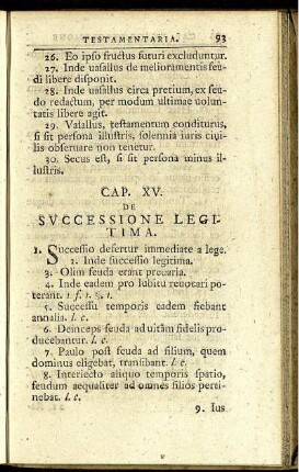 Cap. XV. De successione legitima.