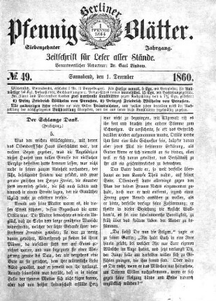 No. 49, Sonnabend, den 1. December