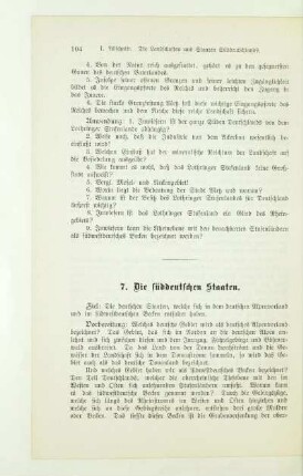 7. Die süddeutschen Staaten