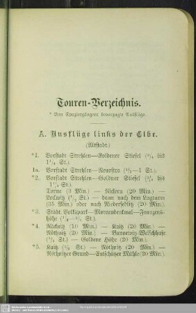 Touren-Verzeichnis