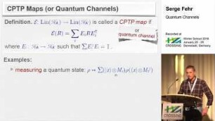CROSSING Winter School 2016: Quantum Channels