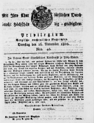 Bergische wöchentliche Nachrichten