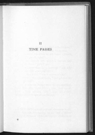 II. Time Passes