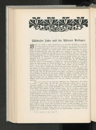 Wilhelm Jahn und die Wiener Hofoper