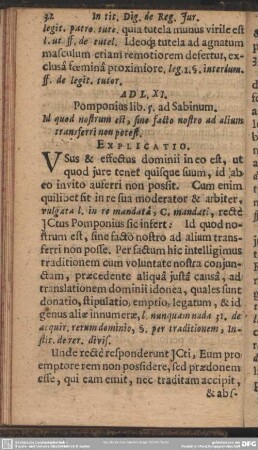 Ad L.XI. Pomponius lib. 5. ad Sabinum