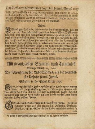 Am zwantzigsten Sonntag nach Trinitatis.