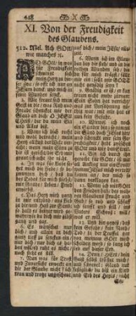 XI. Von der Freudigkeit des Glaubens. 512. - 535.