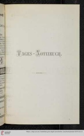 Tages-Notizbuch