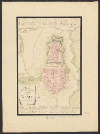 Plan des Villes et Citadelle de Nancy