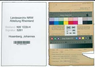 Entnazifizierung Johannes Hosenberg , geb. 04.03.1900 (Beamter)