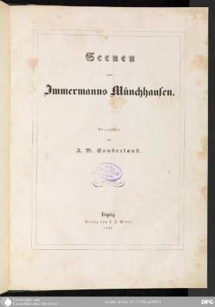Scenen aus Immermanns Münchhausen