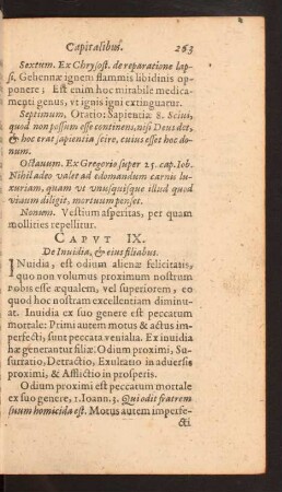 Capvt IX. De Inuidia, [et] eius filiabus.