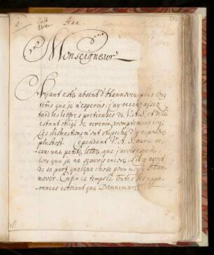 Aaa. Lettre de Mr. Leibnitz du 14. Aoust 1683.