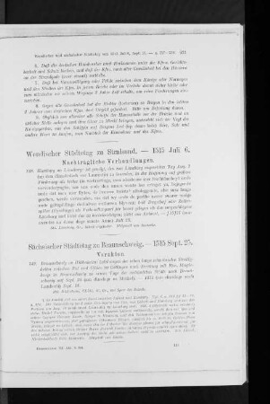 Wendischer Städtetag zu Stralsund. - 1515 Juli 6. Nachträgliche Verhandlungen.