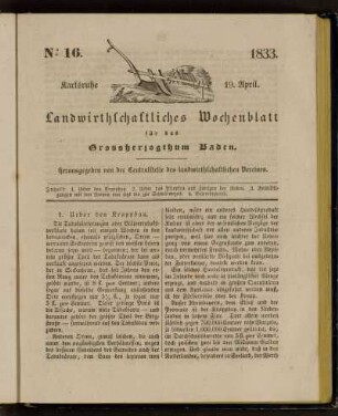 No 16. 19. April. 1833