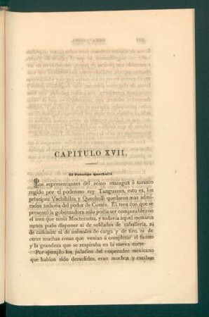 Capítulo XVII. - El Príncipe Quecholli.