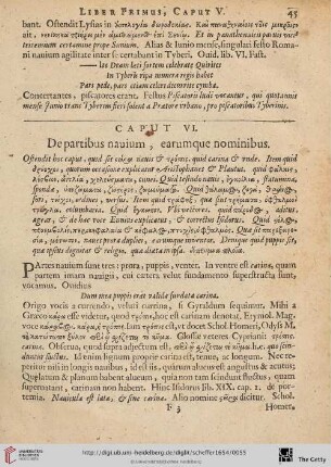 Caput VI: De partibus nauium, earumque nominibus