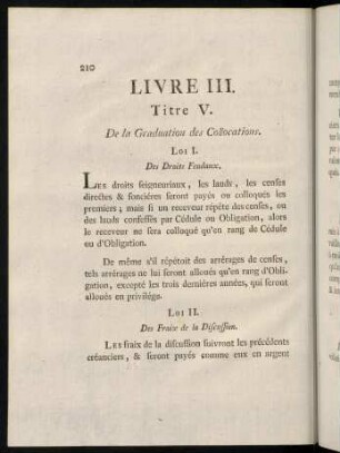 210-222, Titre V. - Titre VI.