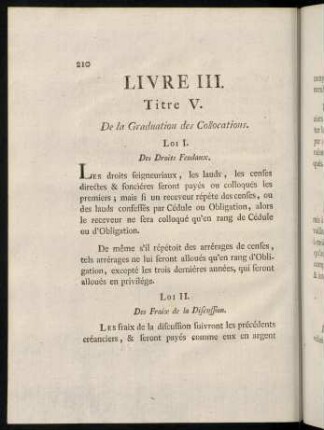 210-222, Titre V. - Titre VI.