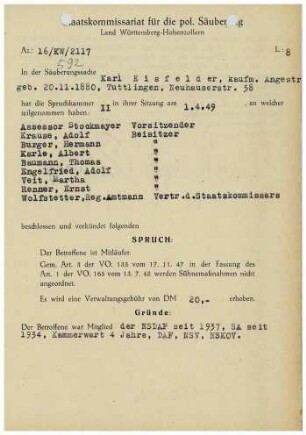 Eisfelder, Karl