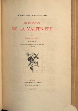 Les de Royers de la Valfenière
