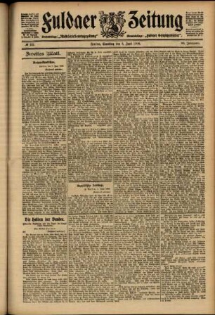 Zweite Ausgabe vom Samstag, den 09. Juni 1906.